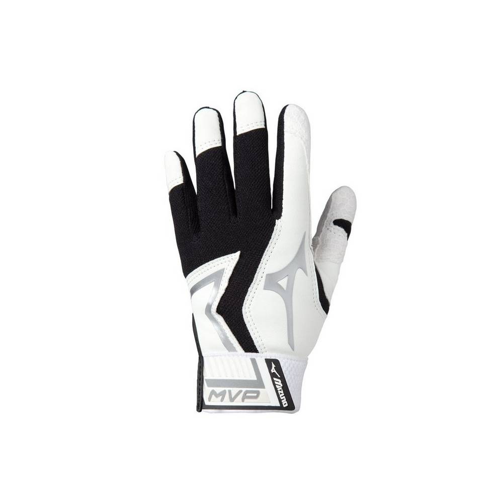 Panske Rukavice Mizuno MVP Tee Ball Batting Baseball Čierne Vypredaj FDQH28791